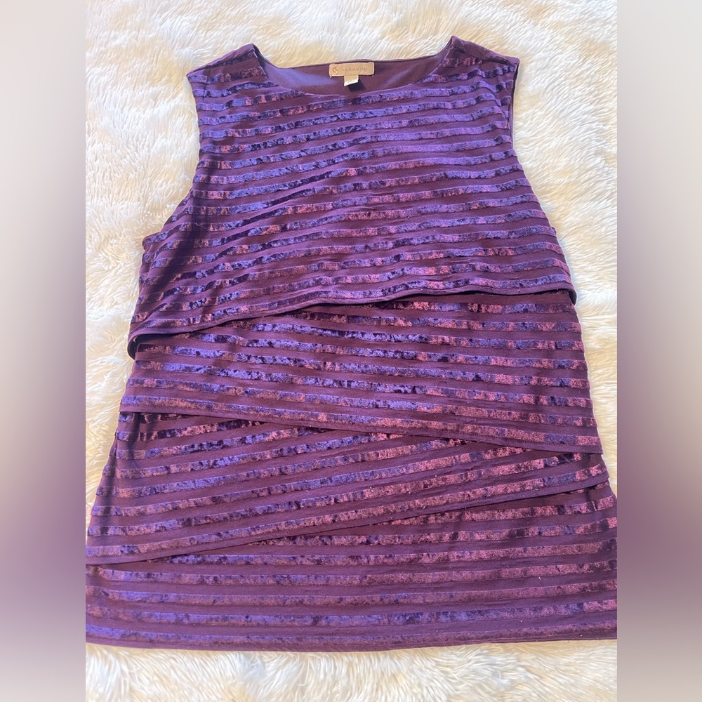 Beautiful Purple Striped Blouse